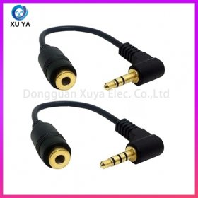 3.5mm 三极弯头公对母音频延长线