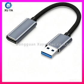 USB3.0 公转 Type-C 母编织 OTG 短线