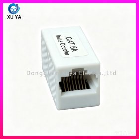 万兆屏蔽直通头 镀金 RJ45 网线延长耦合器