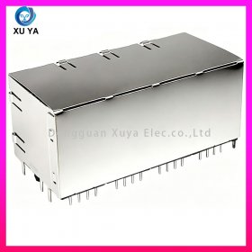 多口堆叠式 RJ45 插座 金属屏蔽局域网连接