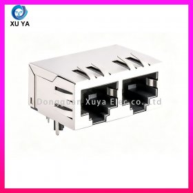 定制款双口 RJ45 连接器，无内置网络滤波