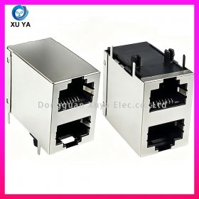 2 行 1 列并排双端口 RJ45 插座