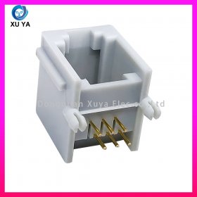 带耳全塑灰色 RJ11 插座 6P6C 语音接口