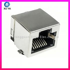 带 LED 屏蔽 RJ45 直通网口