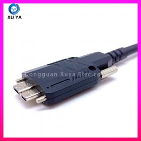 USB3.0 光纤 A 转 MicroB 带锁工业相机线