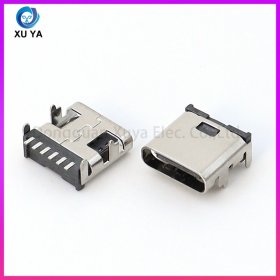 Type-C 6P 卧式贴片母座