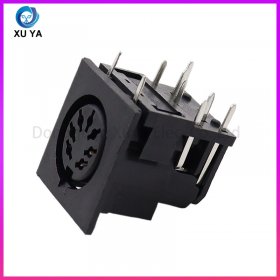 DIN 大 S 端子母座 卧式 90 度 PS2 接口 连接器