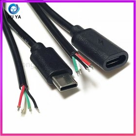 Type-C 公头单头 6 芯裸尾线 5A 大电流快充