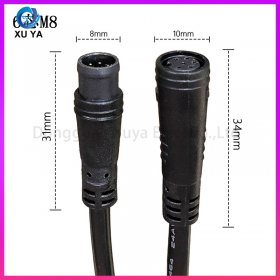 M8 宝马头防水连接线 2-6 芯航空插头