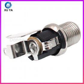 8.5MM 螺纹金属头弯脚充电母座