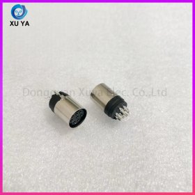 MINI DIN 圆形焊线母座 小 S 端子