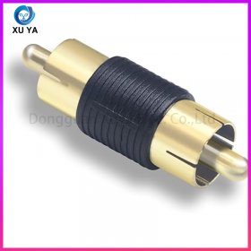 RCA 莲花公转公直通转接头
