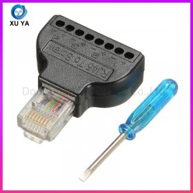 RJ45 公头转 8PIN 接线端子